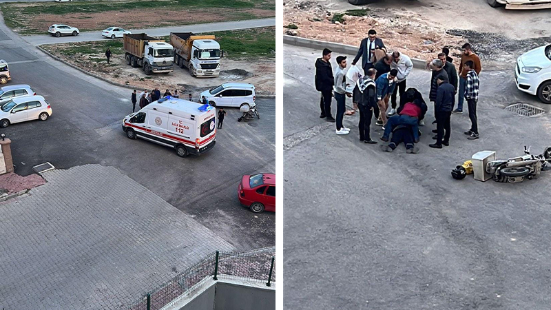 Şanlıurfa’da siparişe giden kuryeye otomobil çarptı