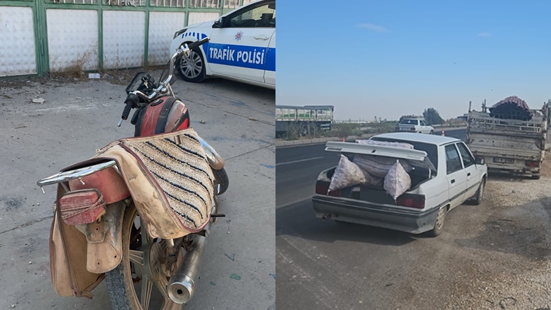 Şanlıurfa'da motosiklet ve yük taşıyan araçlar denetlendi